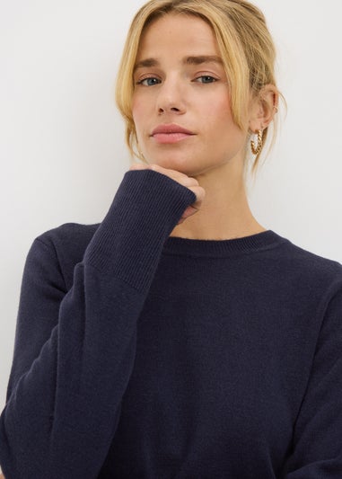 Navy Crewneck Soft Jumper