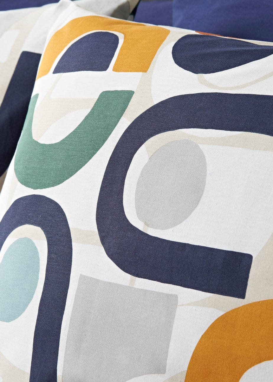 Multicolour Geometric Panel Duvet Set