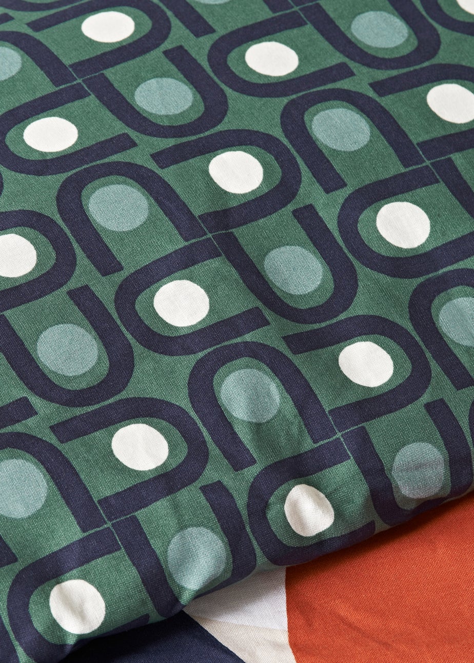 Multicolour Geometric Panel Duvet Set