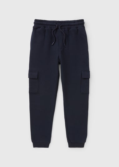 Boys Navy Cargo Jogging Bottoms (7-15yrs)