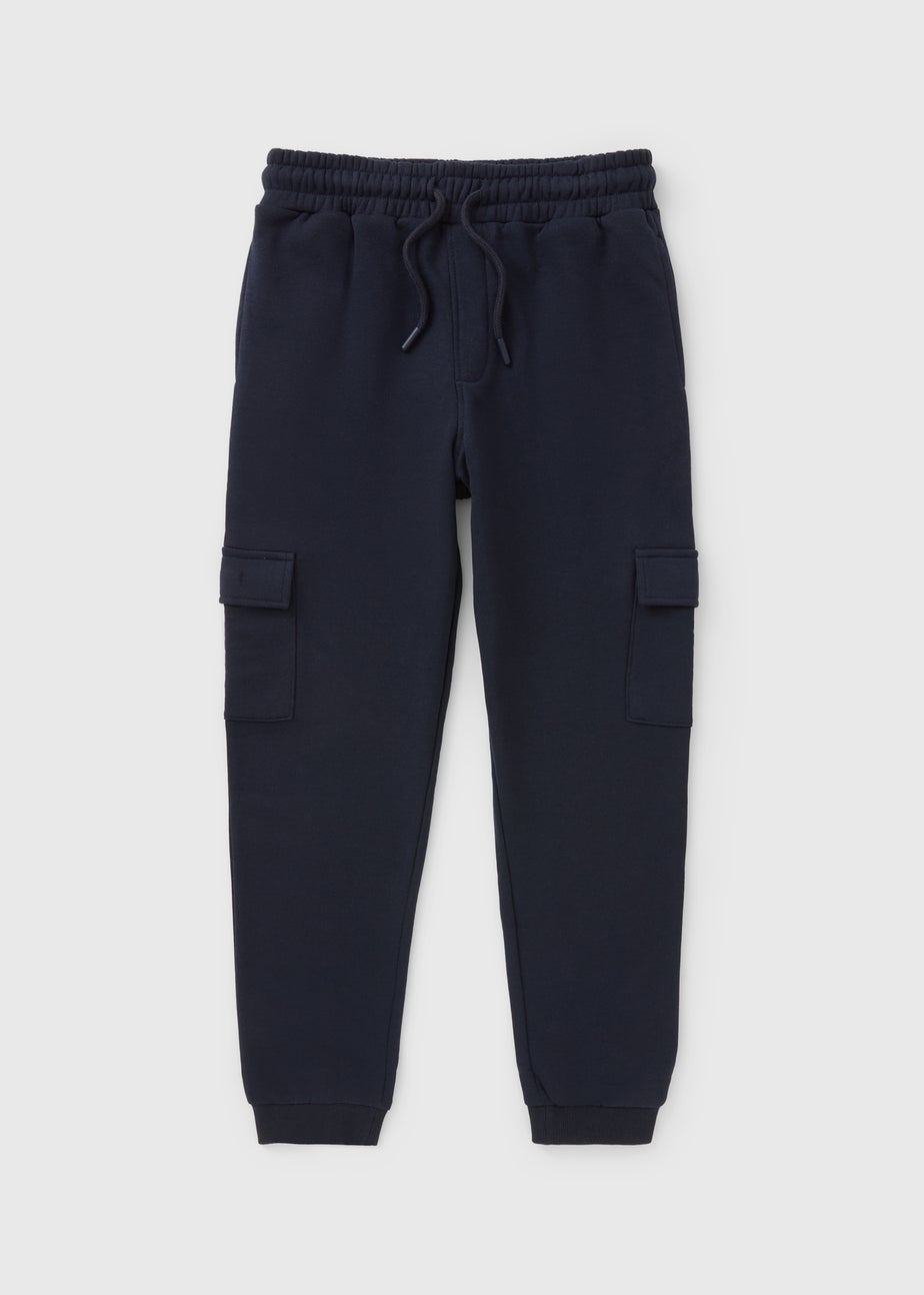 Boys Navy Cargo Jogging Bottoms (7-15yrs)