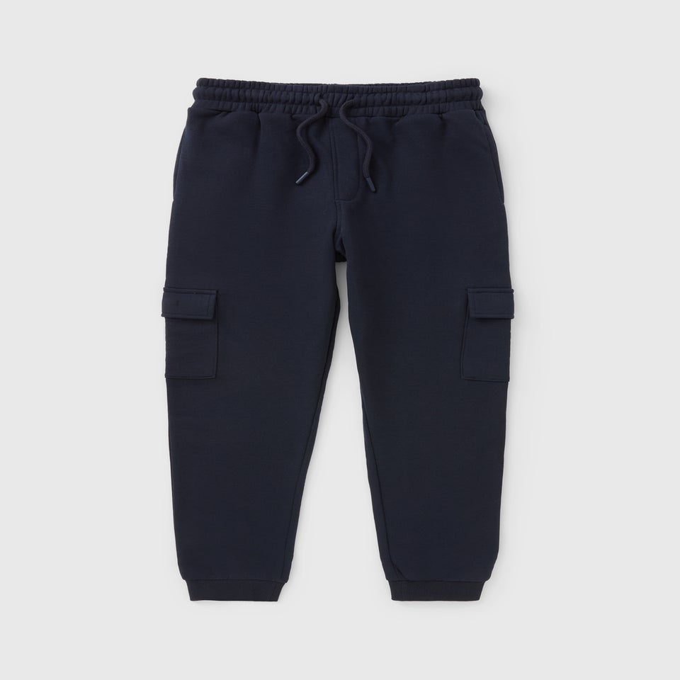 Boys Navy Cargo Jogging Bottoms (7-15yrs)
