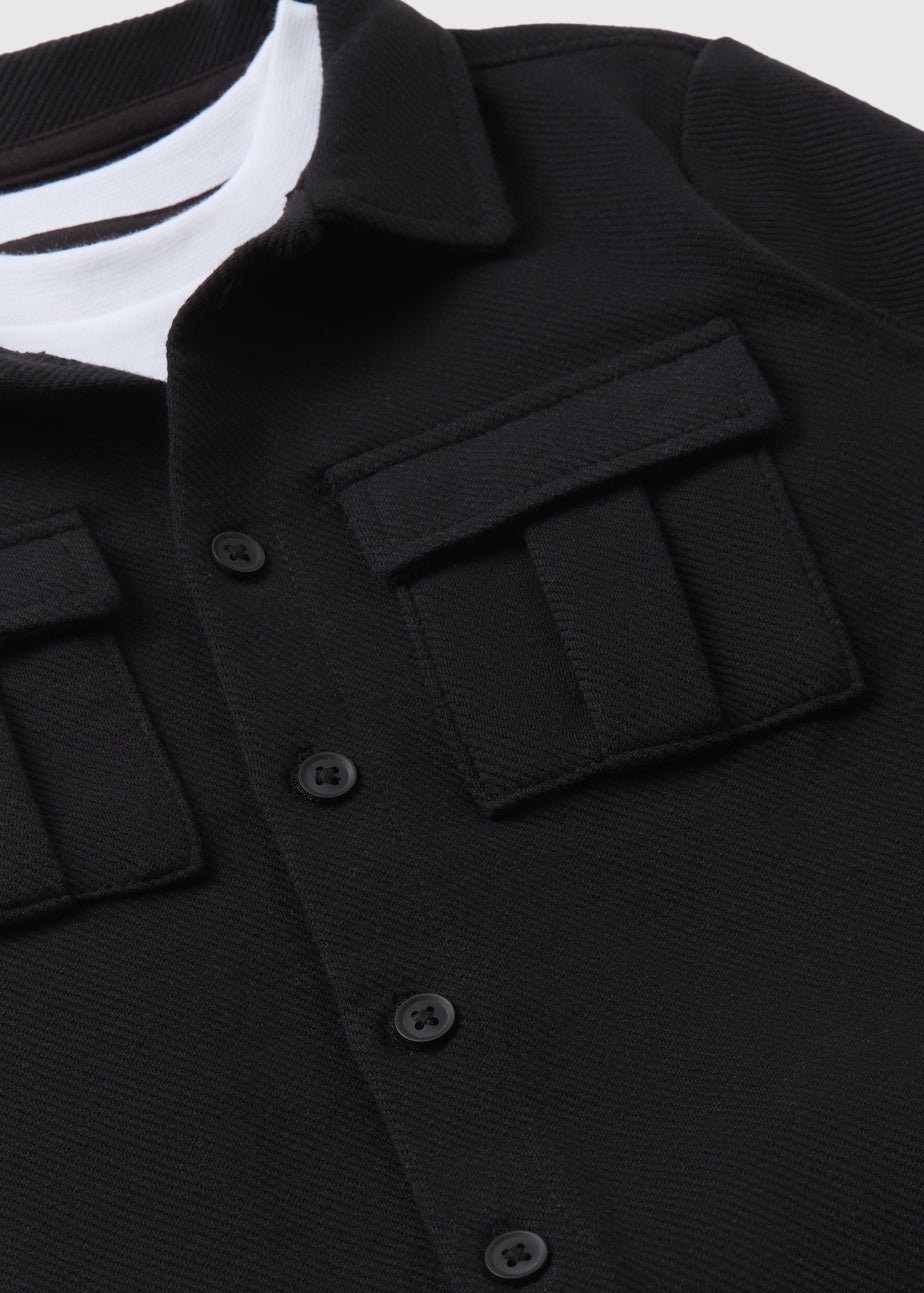 3 Piece Boys Black Smart Shirt & Trouser Set (1-7yrs)