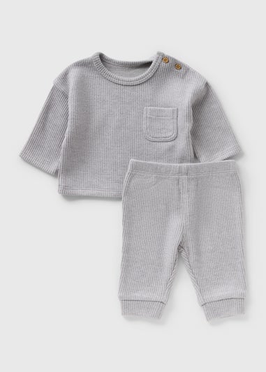Baby Grey Brushed Top & Legging Set (Newborn-23mths)