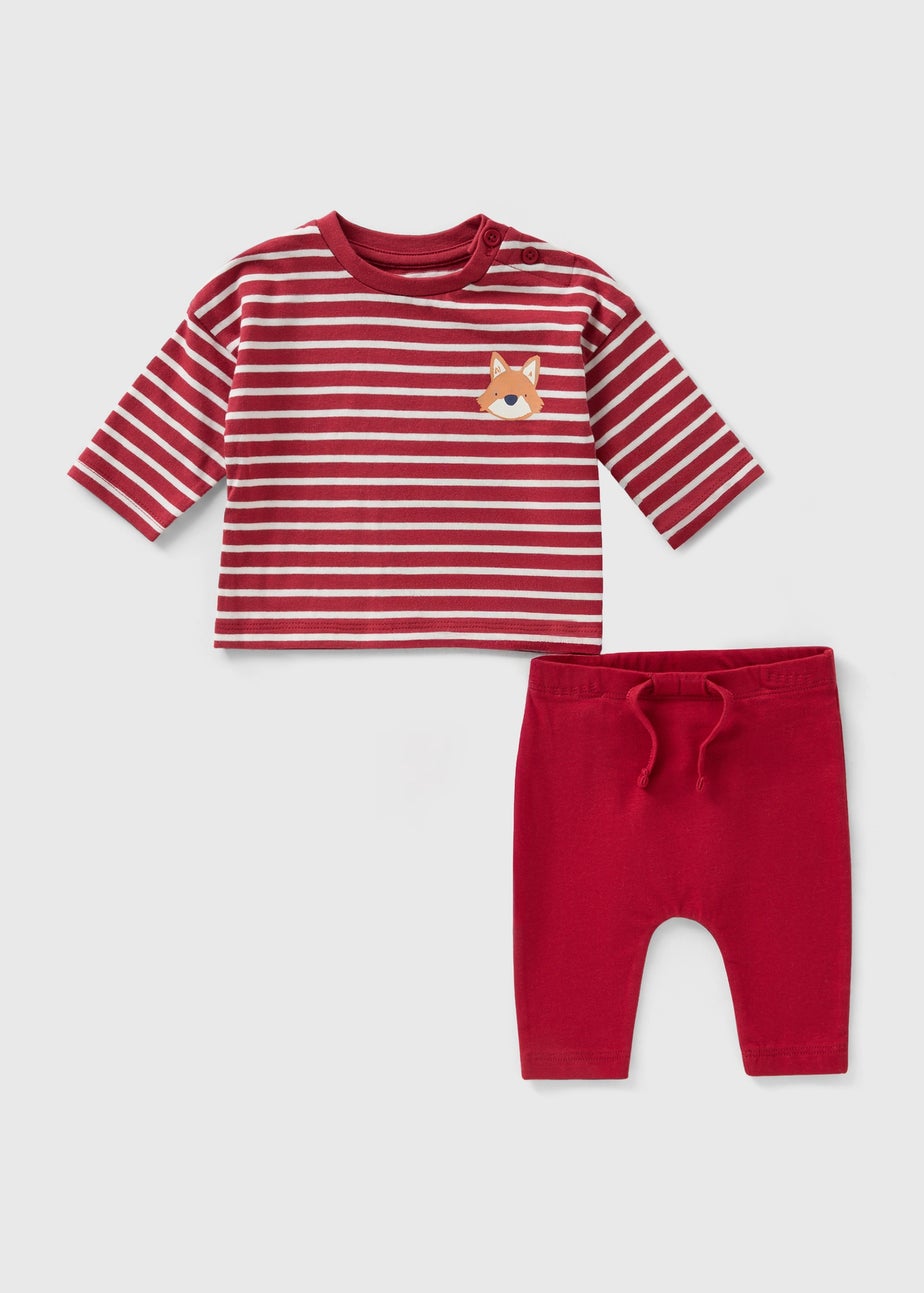 Baby Red Fox Stripe Top & Legging Set (Newborn-23mths)