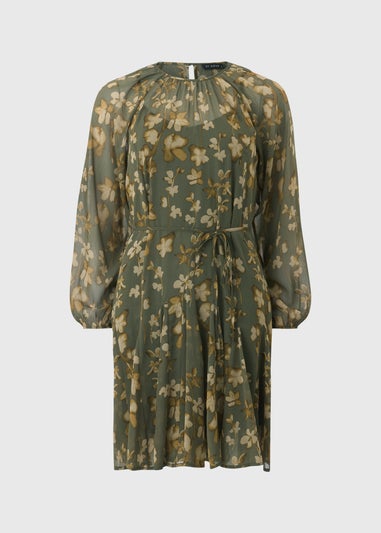 Et Vous Olive Blurred Floral Mini Dress