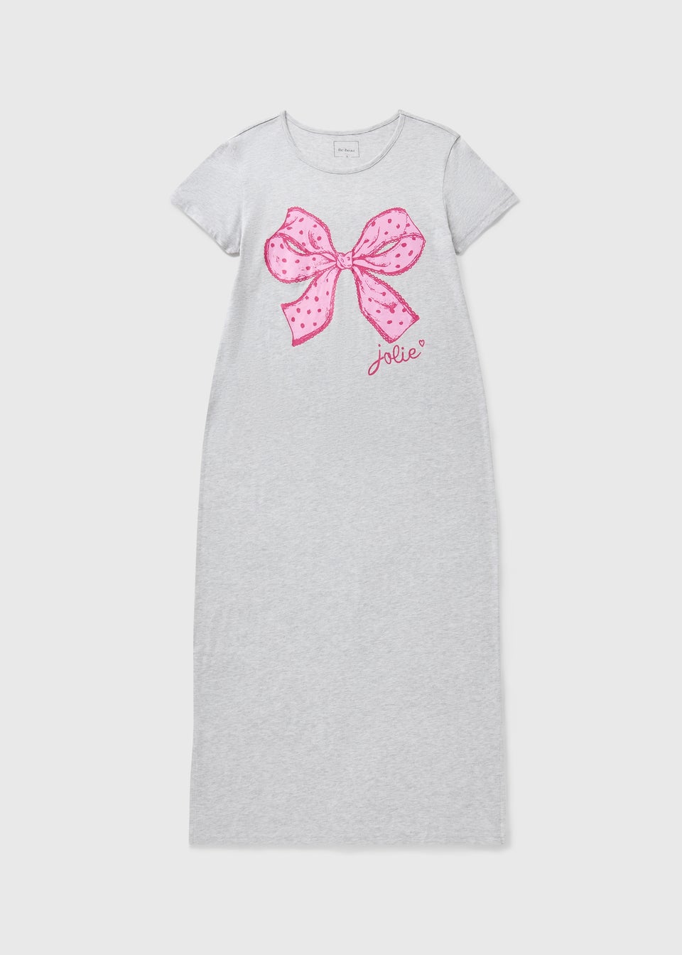 Grey & Pink Bow Nightie