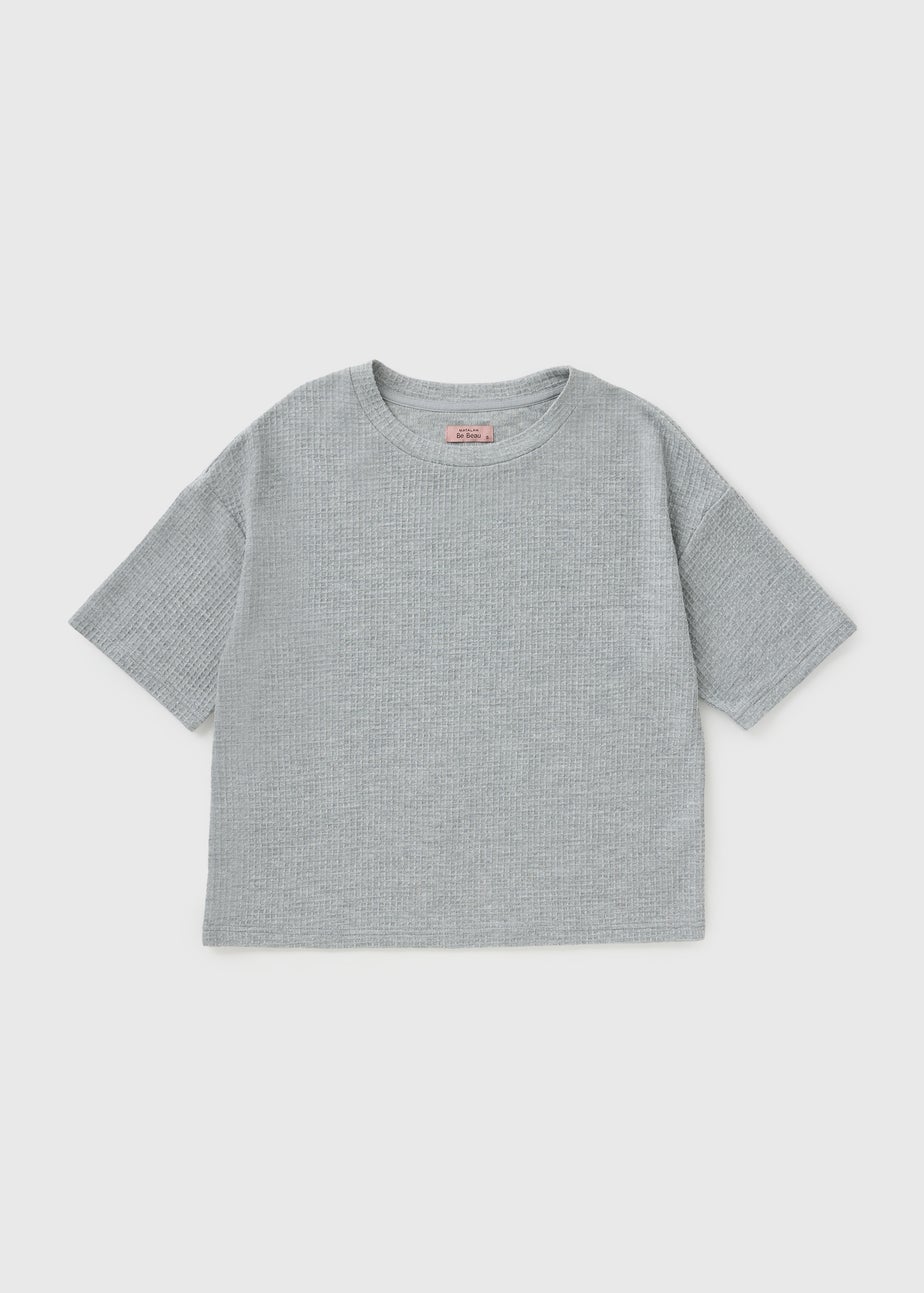 Grey Waffle Pyjama Top