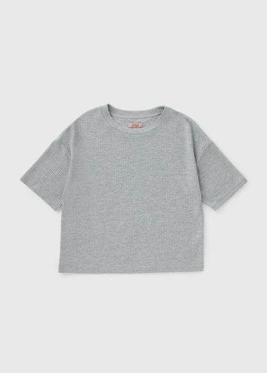 Grey Waffle Pyjama Top