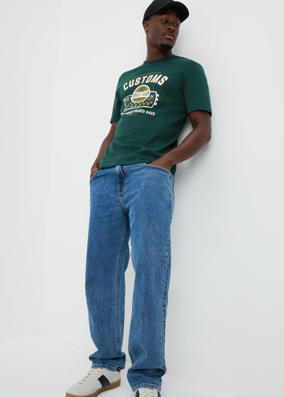 Green Customs Printed T-Shirt