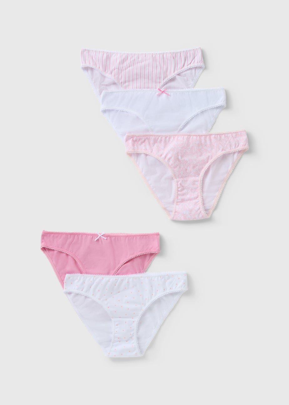 5 Pack Pink Printed Mini Knickers
