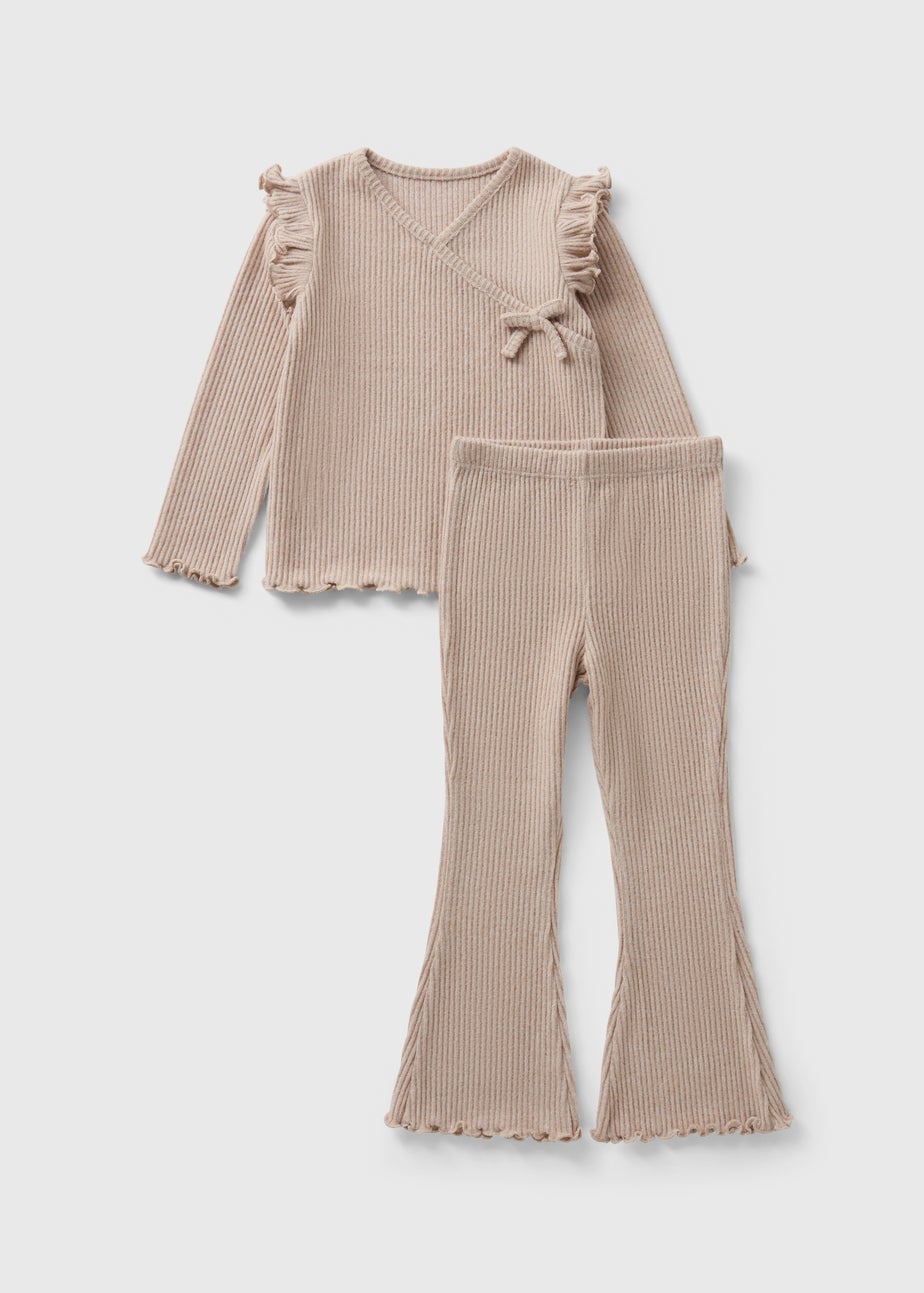 Girls Oatmeal Snit Top & Flare Set (1-7yrs)
