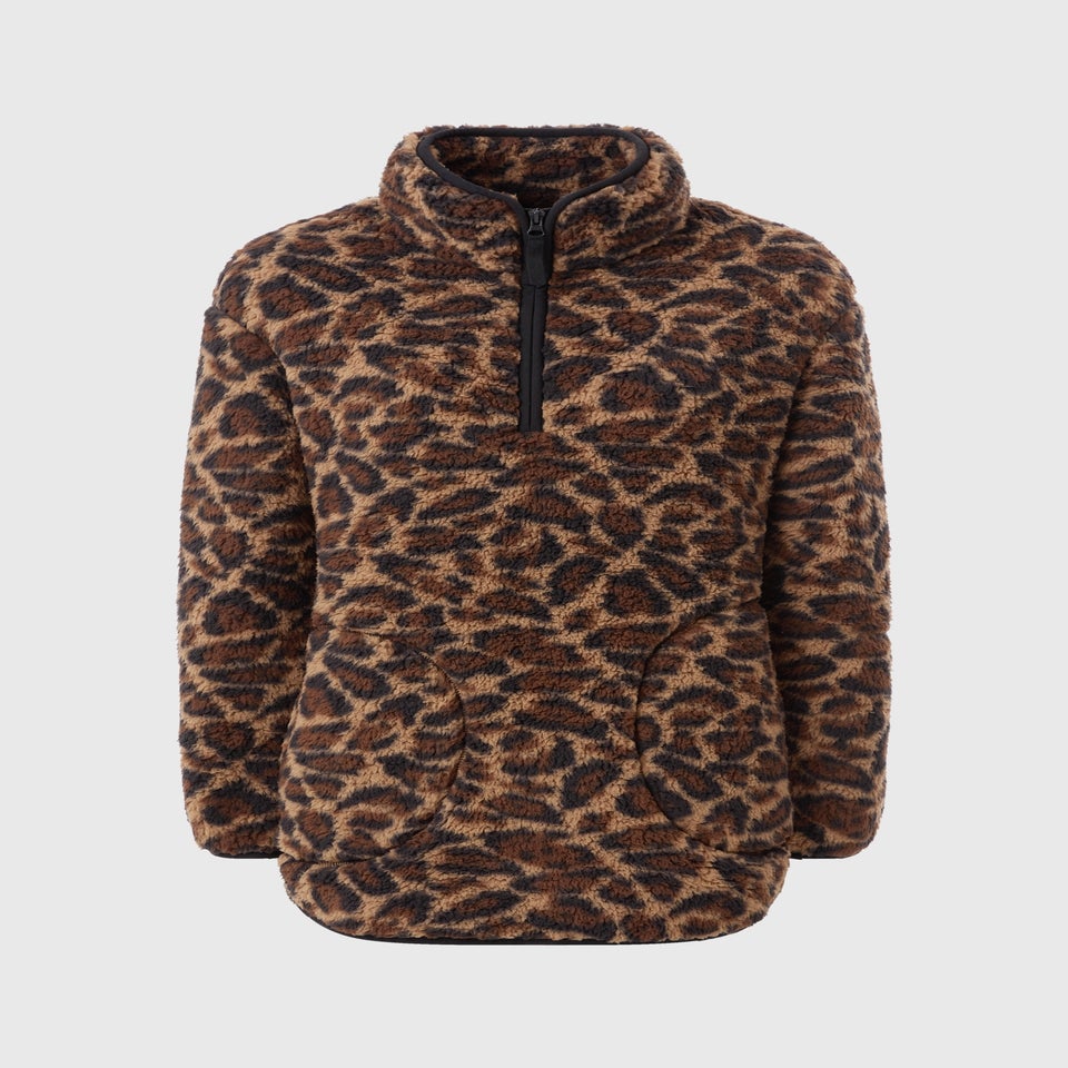 Leopard Print Borg Jacket