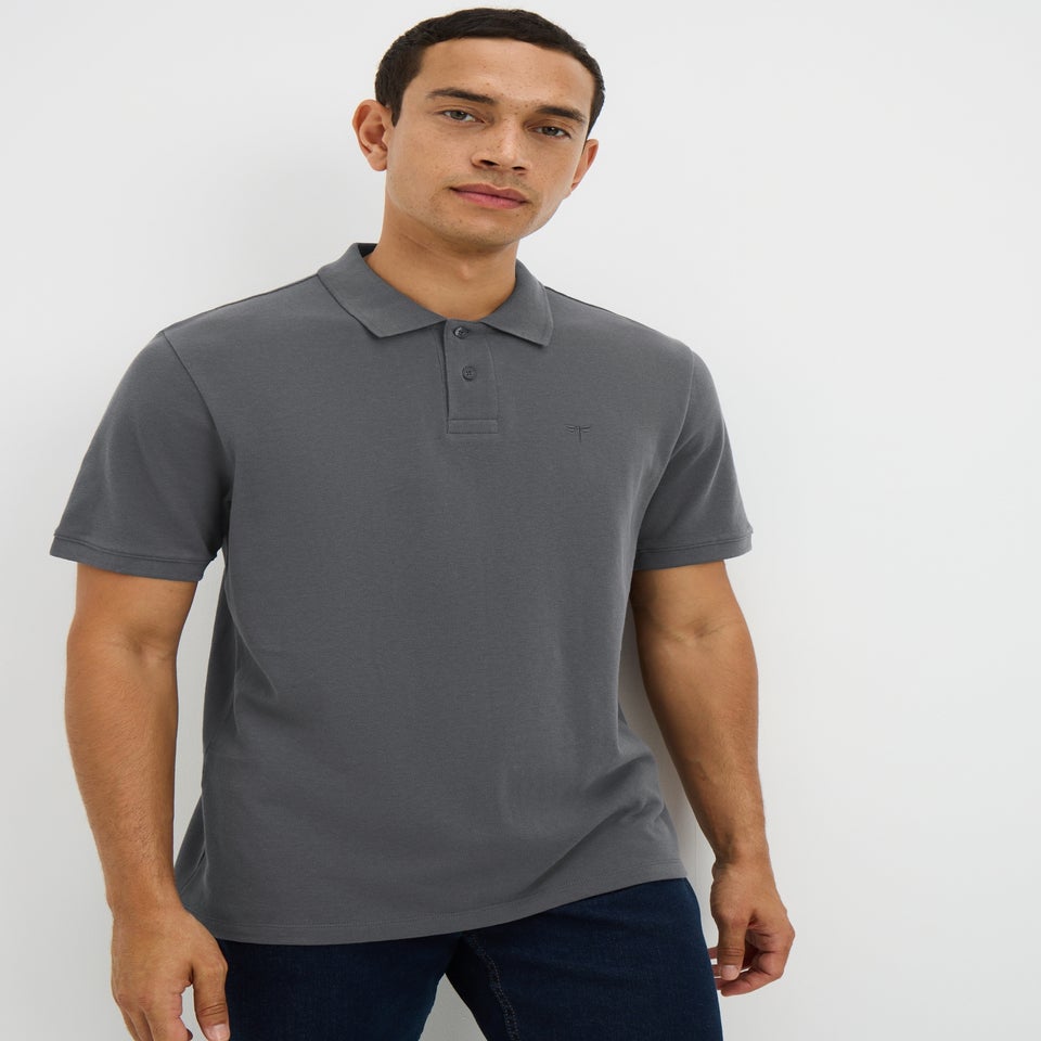 Charcoal Solid Polo Shirt