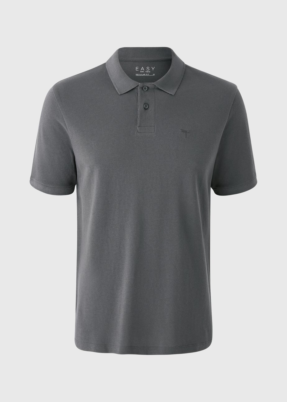 Charcoal Solid Polo Shirt
