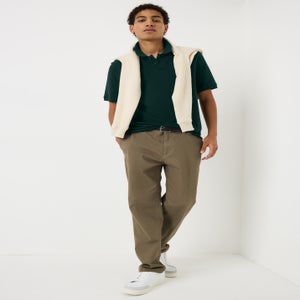 Green Solid Polo Shirt