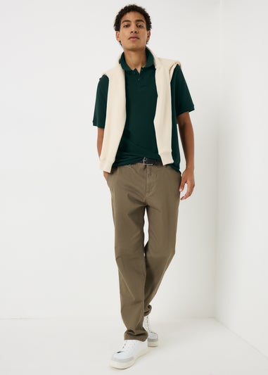 Green Solid Polo Shirt