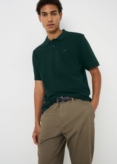 Green Solid Polo Shirt