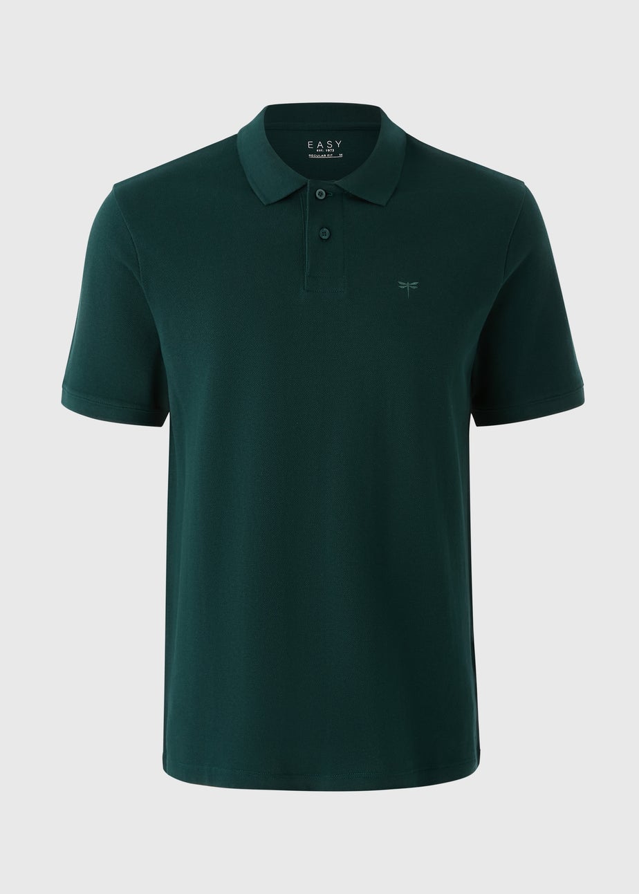 Green Solid Polo Shirt