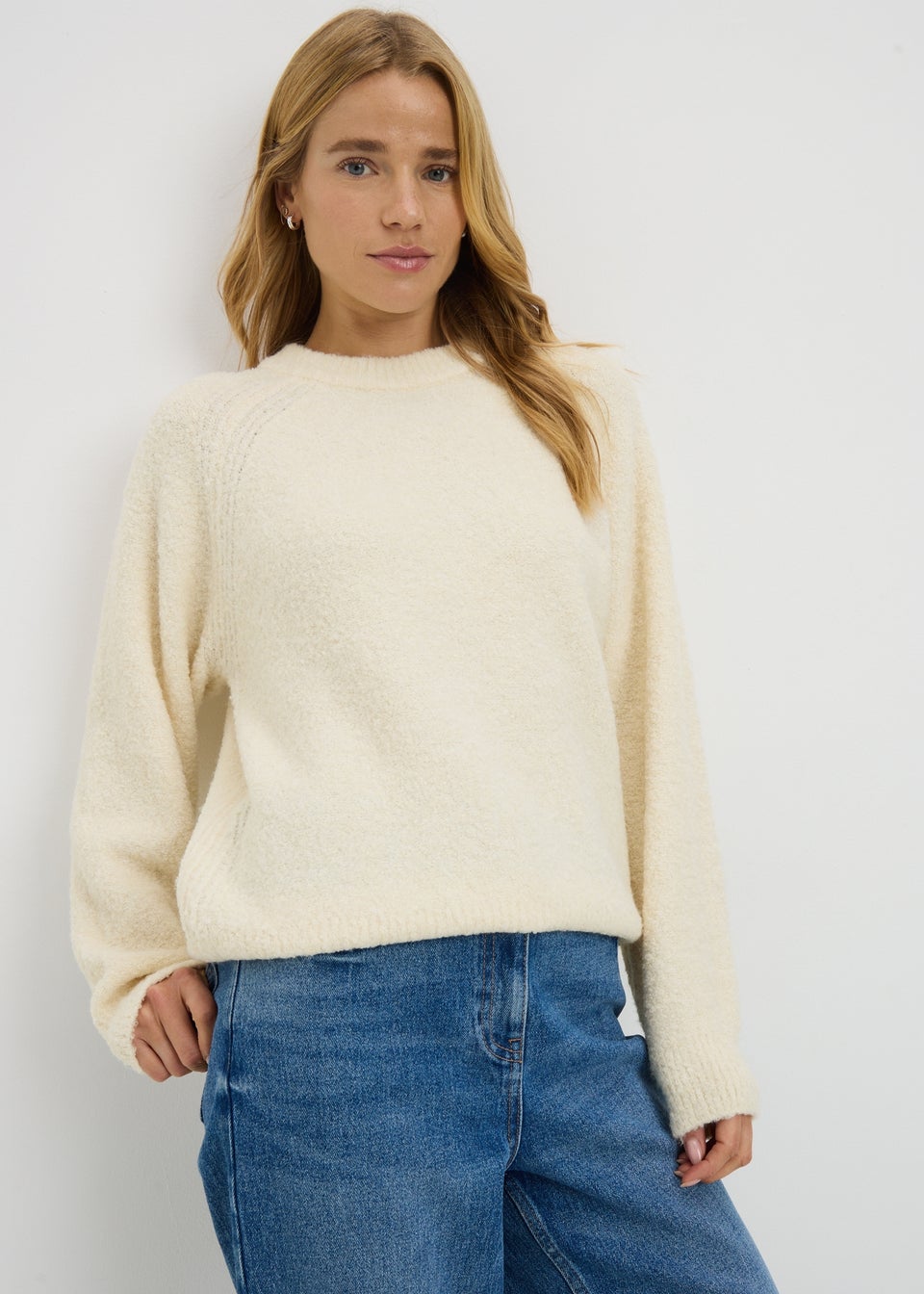 Cream Boucle Jumper