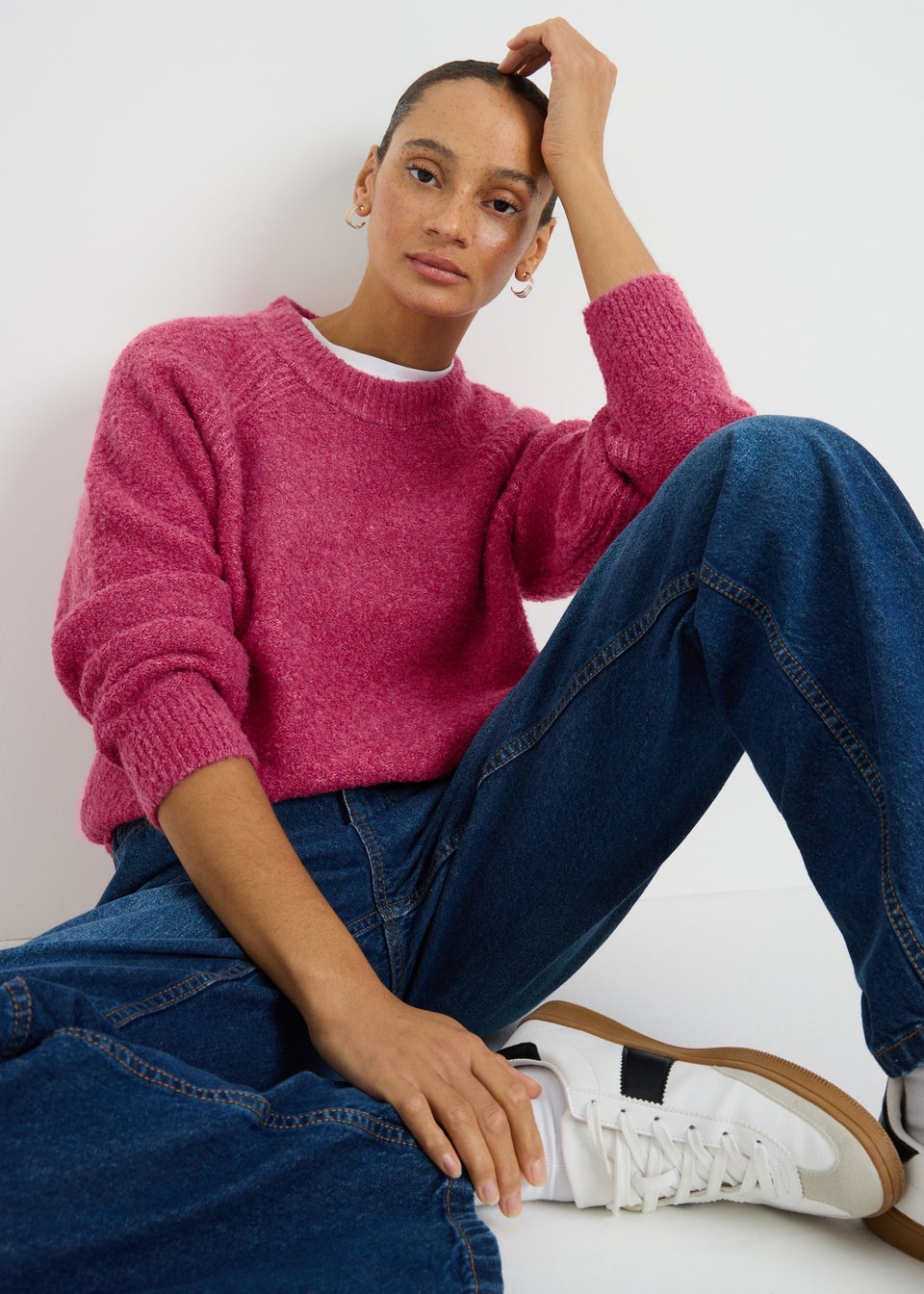 Pink Boucle Jumper