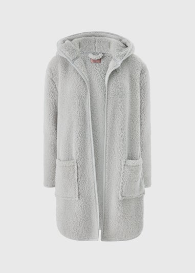 Grey Fleece Cardigan