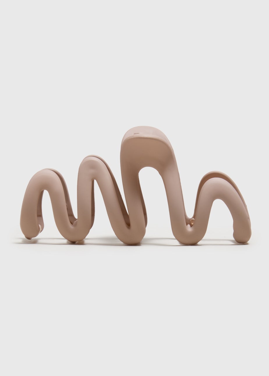 Nude Swirl Matte Hair Clamp