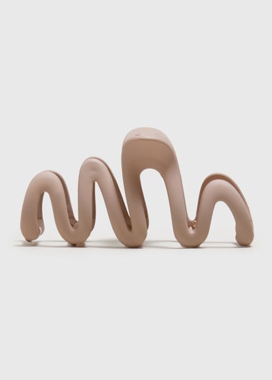 Nude Swirl Matte Hair Clamp