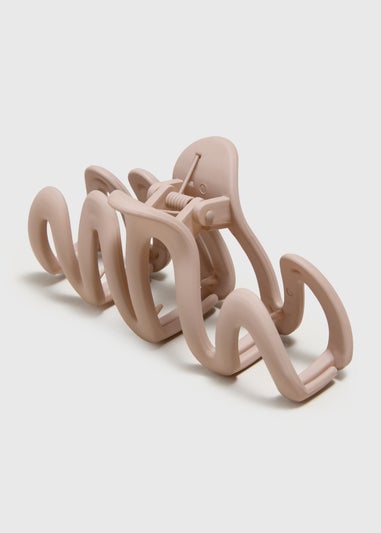 Nude Swirl Matte Hair Clamp