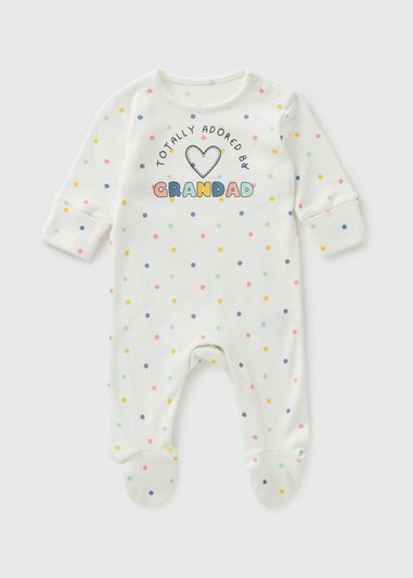 Baby Multi Coloured Grandad Sleepsuit (Newborn–18mths)