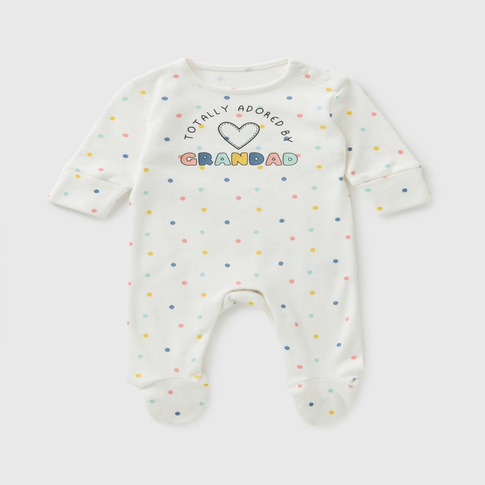 Baby Multi Coloured Grandad Sleepsuit (Newborn–18mths)
