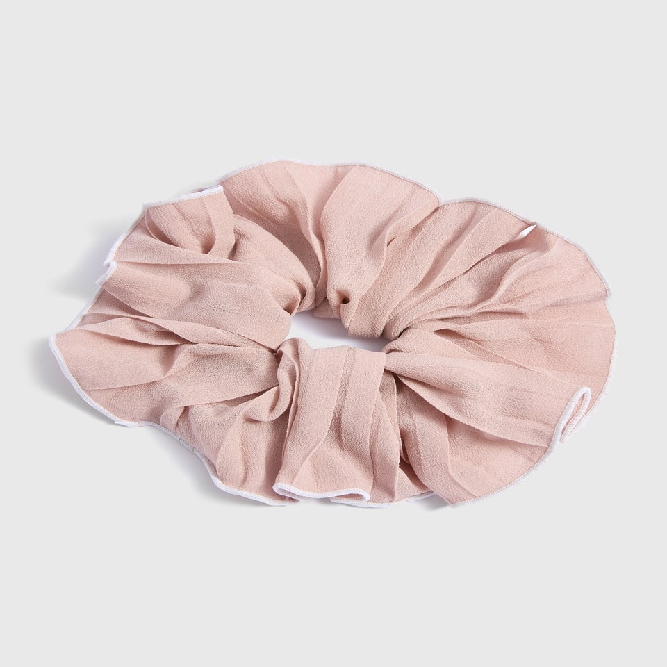 Pink Mesh Scrunchie