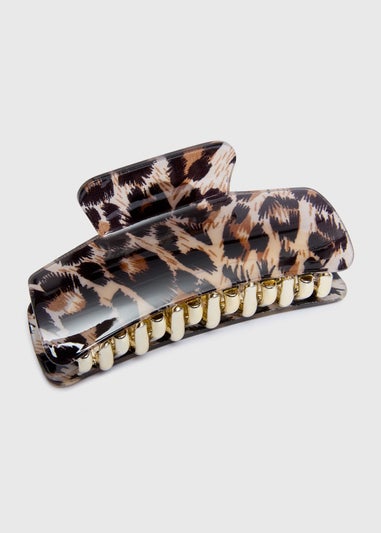 Leopard Resin Hair Clamp