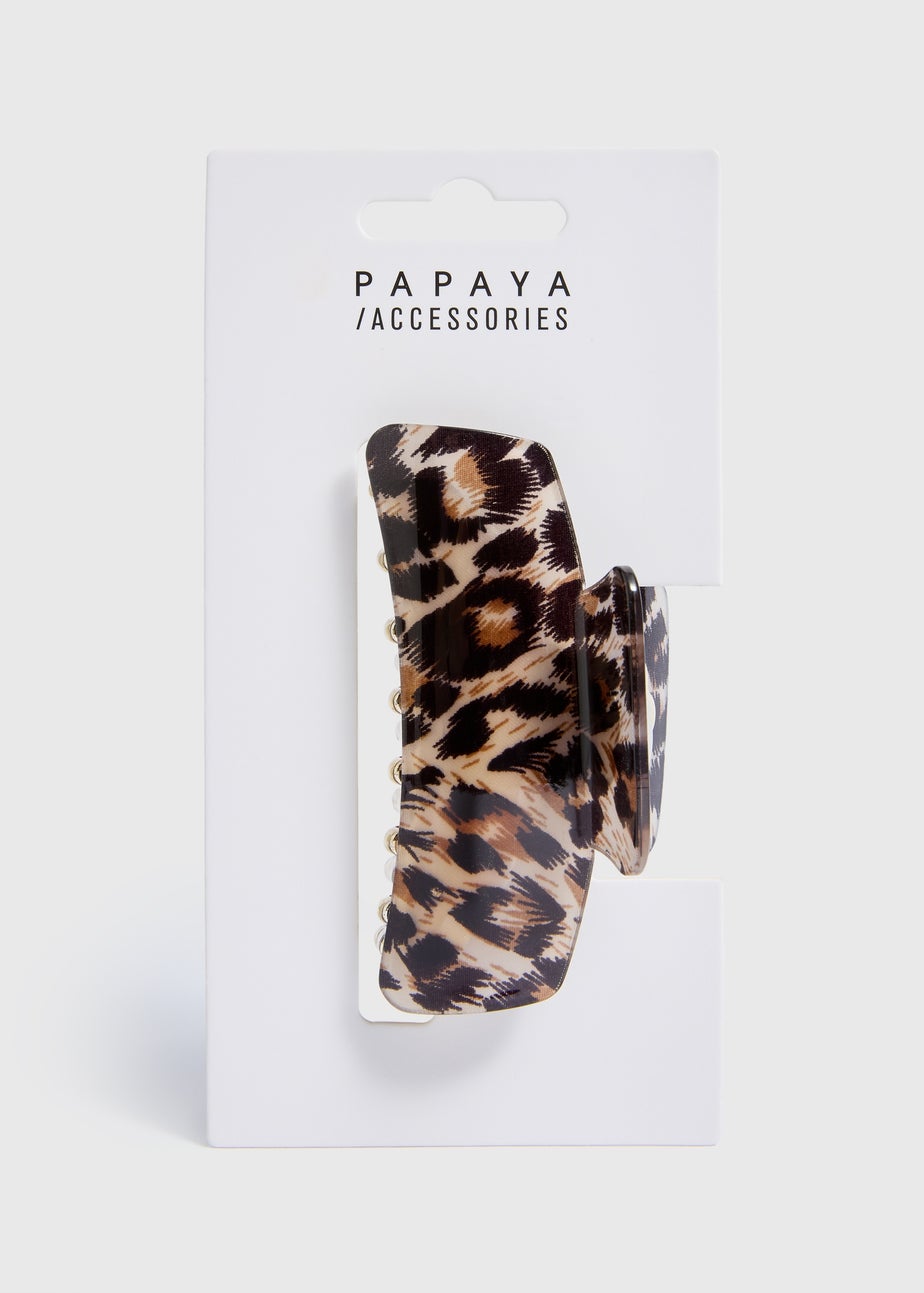 Leopard Resin Hair Clamp