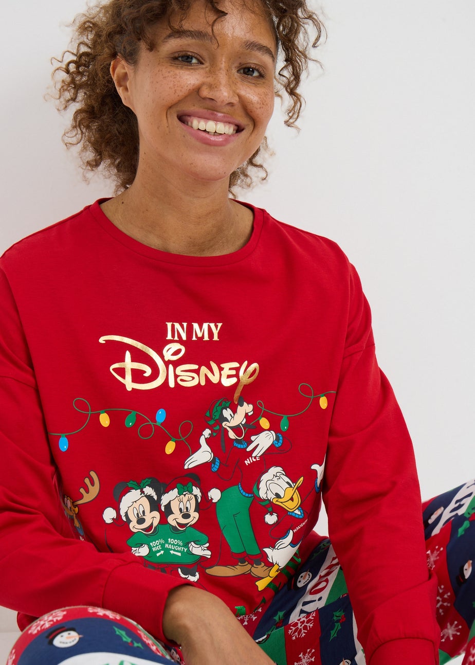 Red Disney Mickey & Friends Christmas Matching Family Pyjama Set