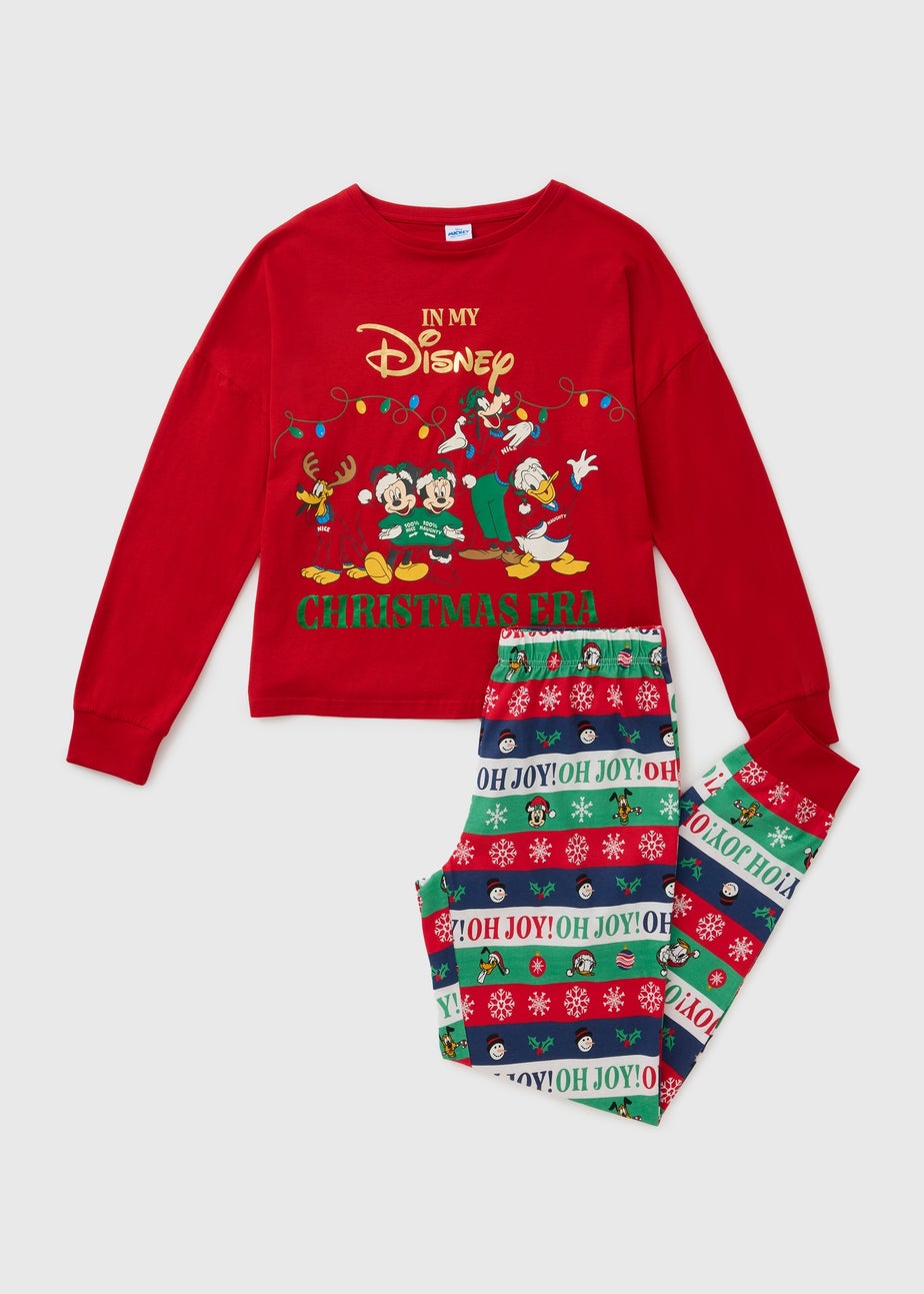 Red Disney Mickey & Friends Christmas Matching Family Pyjama Set