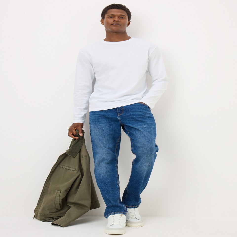 White Basic Long Sleeve T-Shirt