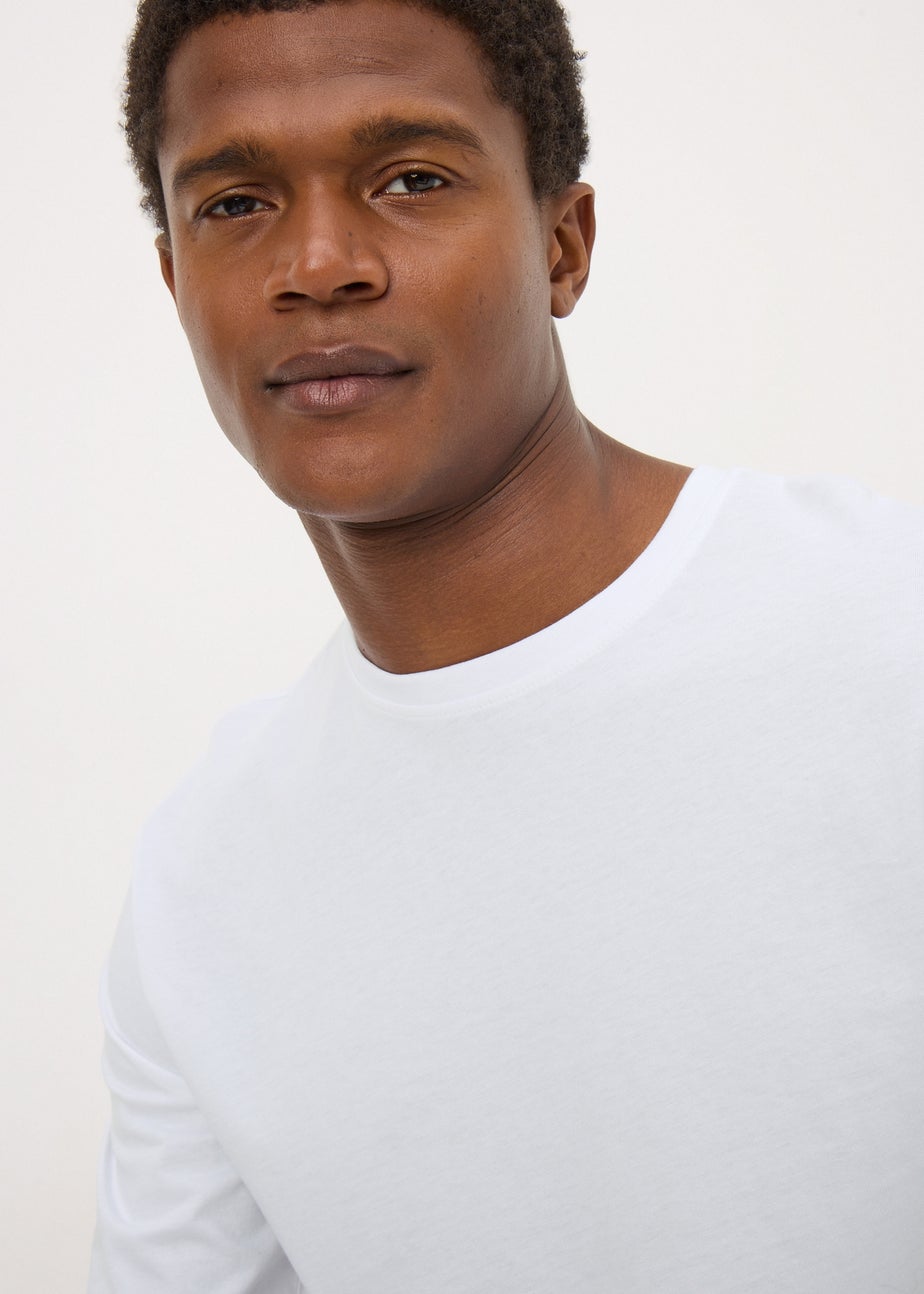 White Basic Long Sleeve T-Shirt