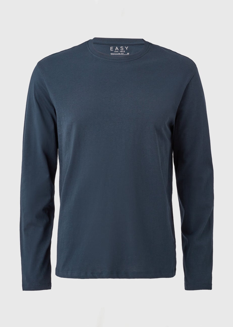 Navy Basic Long Sleeve T-Shirt