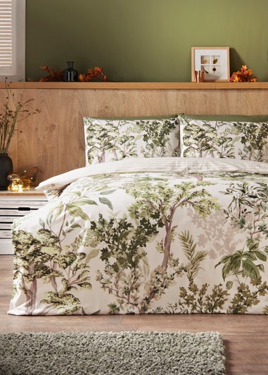Green Woodland Toile Duvet Set