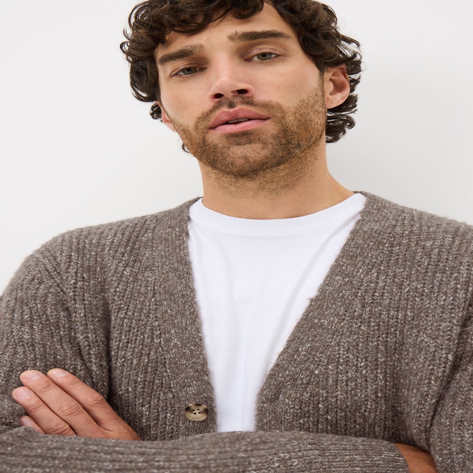 Brown Button Cardigan