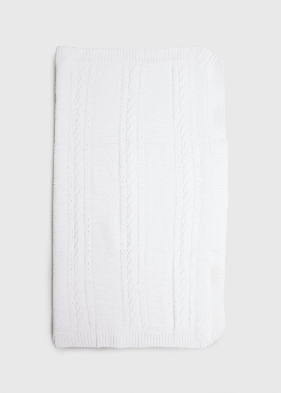 Baby Cream Cable Blanket