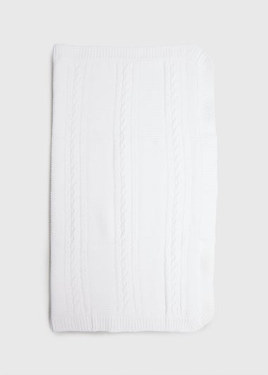 Baby Cream Cable Blanket