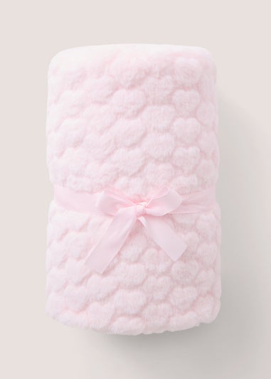 Baby Pink Heart Blanket