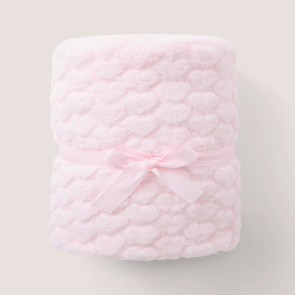Baby Pink Heart Blanket