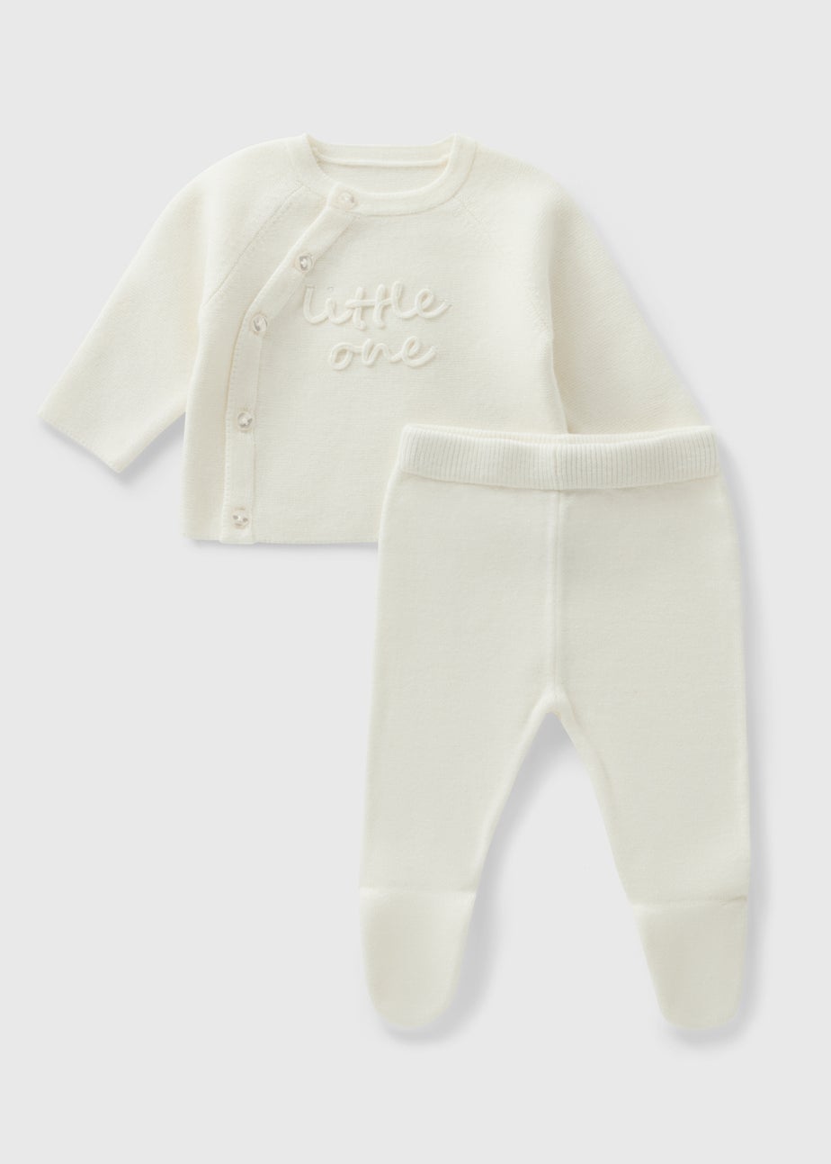 Baby Cream Little One Knit Cardigan & Legging Set (Newborn-12mths)