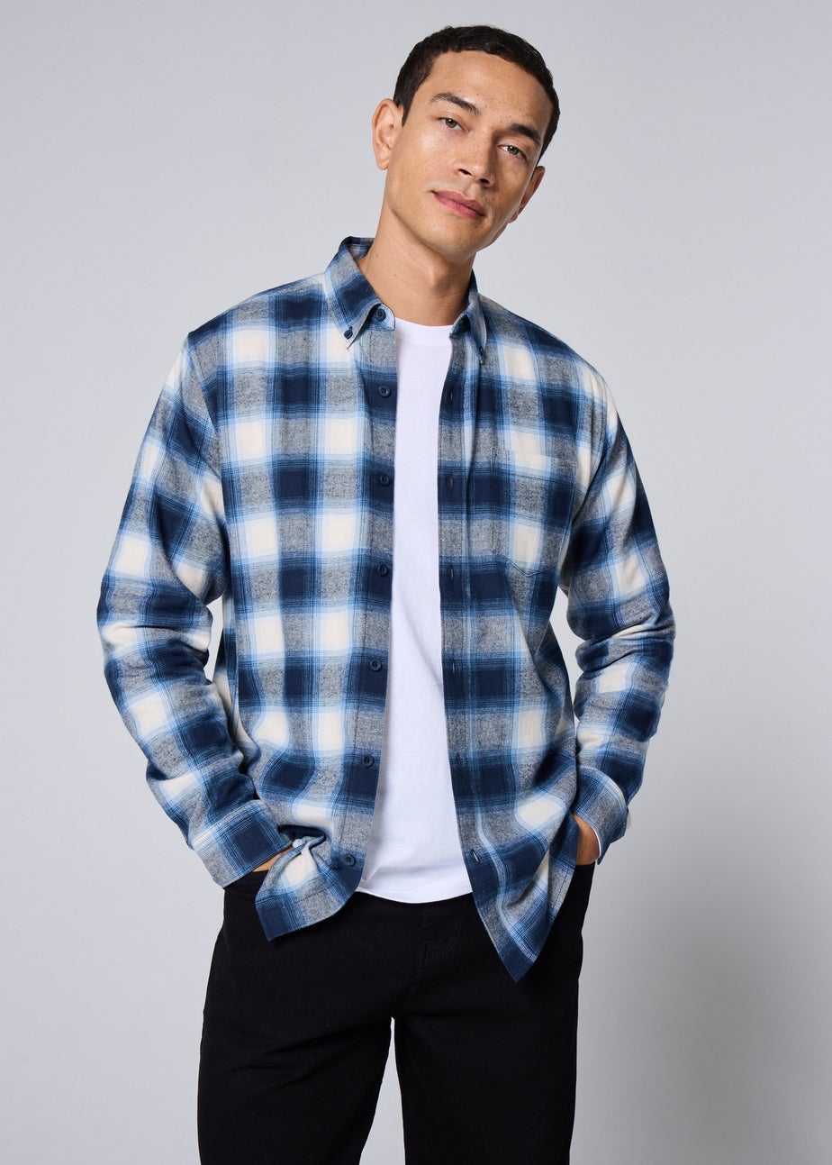 Blue Check Flannel Shirt