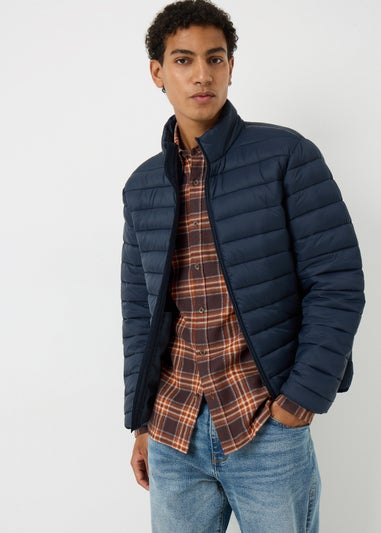 Orange Check Flannel Long Sleeve Shirt