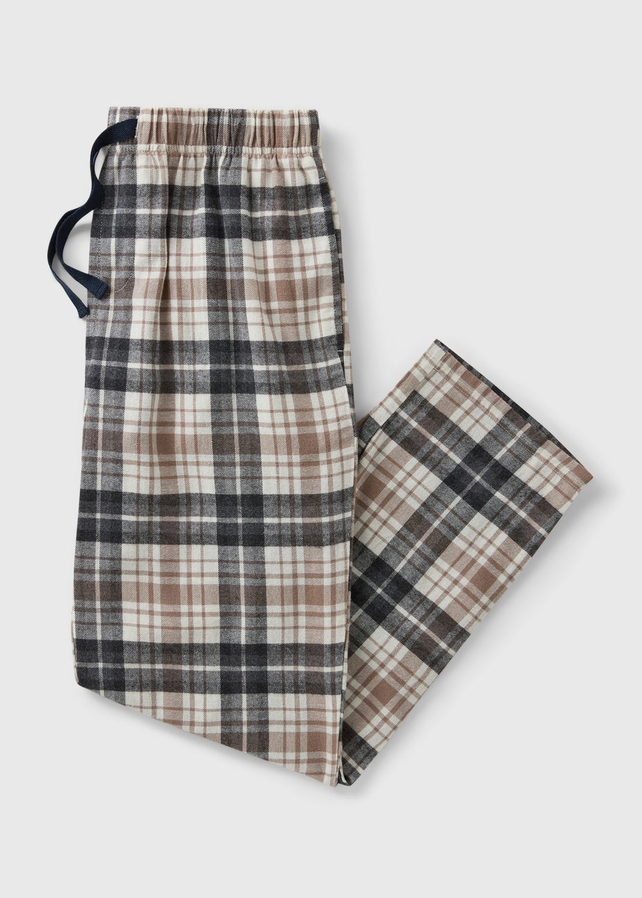 Stone Brushed Woven Check Pyjama Bottoms