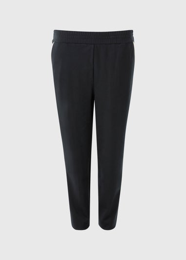 Black Tapered Ponte Trousers